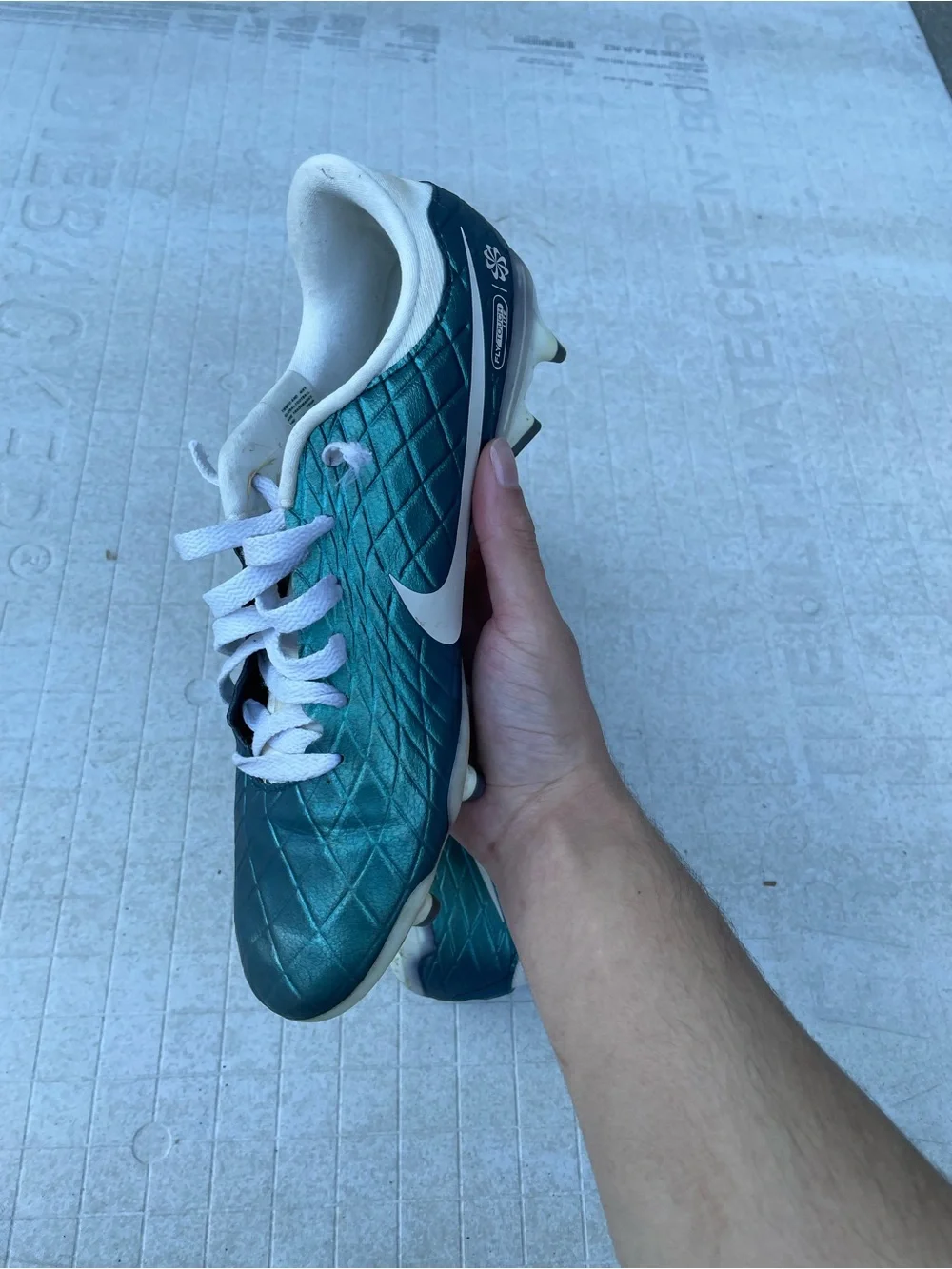 Nike Kids Teal Lace-Up Sneakers with White Accents